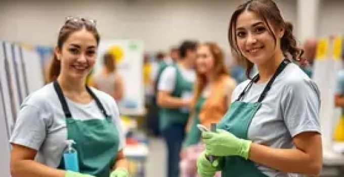 Romanato seleção auxiliares limpeza e produção