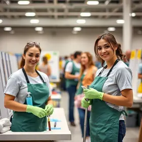 Romanato seleção auxiliares limpeza e produção