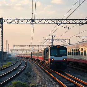 trens linhas separadas cargas e passageiros