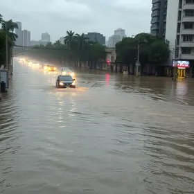 inundações em Campo Limpo