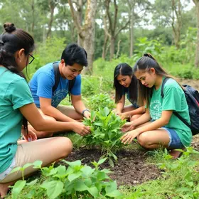 Alunos da APAE e ação ambiental